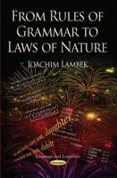 From Rules of Grammar to Laws of Nature 1631172506 Book Cover