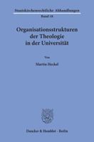 Organisationsstrukturen Der Theologie in Der Universitat 3428063368 Book Cover