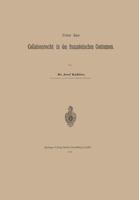 Ueber Das Collationsrecht in Den Franzosischen Coutumes 3662318261 Book Cover