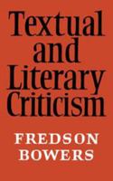 Textual and Literary Criticism 101423087X Book Cover