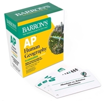 AP Human Geography Flashcards, Sixth Edition: Up-to-Date Review (Barron's AP Prep) 1506299938 Book Cover