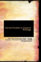 Harvard Studies in Classical Philology 0469999896 Book Cover