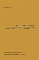 Series de Fourier Absolument Convergentes 3540048081 Book Cover