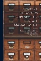 General Principles Proposed for Staff Management 1013368835 Book Cover