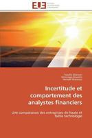 Incertitude Et Comportement Des Analystes Financiers 3841783295 Book Cover