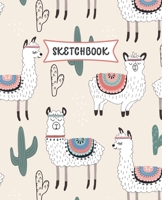 Sketchbook: Llamas Sketch Book for Kids Practice Drawing and Doodling Sketching Book for Toddlers & Tweens 1712593897 Book Cover