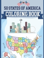 50 States USA Coloring Book: United States Coloring Book History and Geography Coloring Book USA Map Coloring Book B08PJPWMQ6 Book Cover