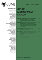 Junior Management Science, Volume 1, Issue 1, June 2016 (German Edition) 334608163X Book Cover