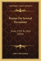 Poems On Several Occasions: From 1793 To 1816 1165529173 Book Cover