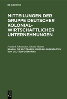Die Nutzbaren Minerallagerstätten Von Deutsch-Ostafrika 3111159086 Book Cover