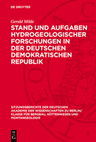 Stand Und Aufgaben Hydrogeologischer Forschungen in Der Deutschen Demokratischen Republik 3112701321 Book Cover