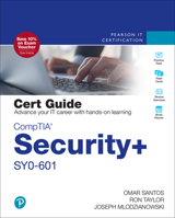 CompTIA Security+ SY0-601 Cert Guide 0136770312 Book Cover