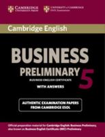 Cambridge English Business 5 Preliminary Student's Book with Answers 1107631955 Book Cover