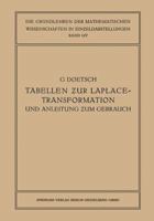 Tabellen Zur Laplace-Transformation Und Anleitung Zum Gebrauch 3642527922 Book Cover