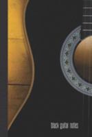 black guitar notes: small lined Guitar Notebook / Travel Journal to write in (6'' x 9'') 120 pages 1691383554 Book Cover