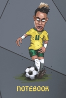 Neymar Football Notebook: Football Notepad Journal: College Ruled 6 x 9 in, 120 lined page notebook for soccer sport lovers (kids, boys, children) 1692772600 Book Cover