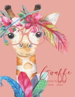 2020-2024 Five Year Planner Monthly Calendar Giraffe Watercolor Goals Agenda Schedule Organizer: 60 Months Calendar; Appointment Diary Journal With Address Book, Password Log, Notes, Julian Dates & In 1692397168 Book Cover
