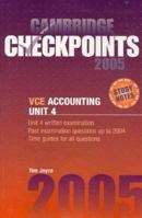 Cambridge Checkpoints VCE Accounting Unit 4 2005 0521612241 Book Cover