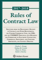 Rules of Contract Law, 2017-2018 Statutory Supplement 1454875348 Book Cover