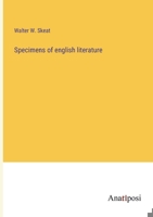Specimens of english literature 3382136686 Book Cover
