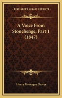 A Voice From Stonehenge, Part 1 (1847) 1179155130 Book Cover