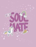 Soulmate: You're my soulmate on purple cover and Dot Graph Line Sketch pages, Extra large (8.5 x 11) inches, 110 pages, White paper, Sketch, Draw and Paint 1723557951 Book Cover