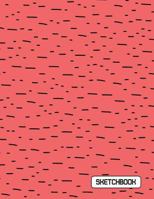 Sketchbook: Artist Dashed Red Cover Blank pages, Extra large (8.5 x 11) inches, 110 pages, White paper, Sketch, Draw and Paint 1987445767 Book Cover