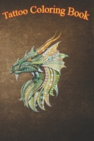Tattoo Coloring Book: Ethnic Patterned Dragon Tattoo An Adult Coloring Book with Awesome, Sexy, and Relaxing Tattoo Designs for Men and Women B08P8NKWCP Book Cover