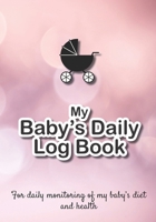 Baby Daily Log Book: Newborn feeding chart | Breastfeeding tracker | Baby tracking journal | 185 pages, 7x10 inches | Paperback | bright pink background, black headband 1712652192 Book Cover