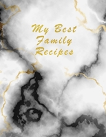 Recipe Keepsake Book - To My Daughter: Blank Recipe Journal and Notebook to write in. Your Cookbook to note down and Organize your special Recipes - Elegant Marble with Gold lettering 1701220229 Book Cover