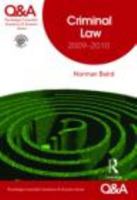 Q&A Criminal Law 2009-2010 0415483638 Book Cover