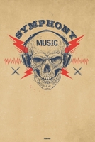 Symphony Music Planner: Skull with Headphones Symphony Music Calendar 2020 - 6 x 9 inch 120 pages gift 1659038804 Book Cover