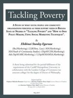 Tackling Poverty: A Thesis Being Submitted for the Partial Fulfilment of the Requirements of the Cardiff Metropolitan University in Collaboration with the London College of Commerce (an Associate Coll 1504942809 Book Cover