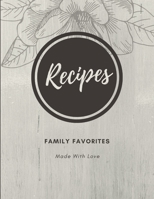 Recipe Notebook: Family Favorites Blank Recipe Journal to Write In, Make your Own Cookbook Recipe Organizer, Family Keepsake, Housewarming Gift 1707894086 Book Cover