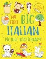 My First Big Italian Picture Dictionary: Two in One: Dictionary and Coloring Book - Color and Learn the Words - Italian Book for Kids with Translation and Pronunciation B08L63F14F Book Cover
