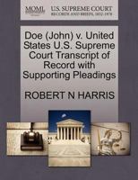 Doe (John) v. United States U.S. Supreme Court Transcript of Record with Supporting Pleadings 1270677381 Book Cover