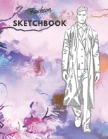 Fashion SketchBook: 100 Large Male Figure Templates With 10 Different Poses for Easily Sketching Your Fashion Design Styles 1699846626 Book Cover