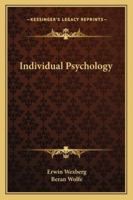 Individual Psychology 1163162299 Book Cover