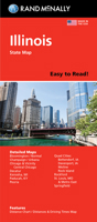 Rand McNally Easy to Read: Illinois State Map 0528025716 Book Cover