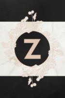 Z Monogram Journal: Lined Journal / Notebook - Personalized Initial Z Monogrammed Journal for Women - Cute Rose Gold Berries on Stylish Marble Cover 169190824X Book Cover