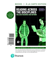 Reading Across the Disciplines: College Reading and Beyond 0321142489 Book Cover