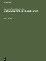 Bayerische Staatsbibliothek Katalog der Musikdrucke: BSB-Musik 3598305621 Book Cover