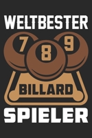 Weltbester Billard Spieler: Din A5 Kariertes Heft (Kariert) Mit Karos F�r Billardspieler Notizbuch Tagebuch Planer Billard Notiz Buch Geschenk Pool Billardspiel Billard Notebook 1678631302 Book Cover