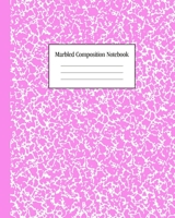 Marbled Composition Notebook: Pink - College Ruled Notebook 100 Pages 8 x 10 Journal for Children, Kids, Girls, Teens And Women (School Essentials) 1689057246 Book Cover
