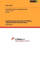 Gew�hrleistungsregime �� 434 ff BGB vs. "Representations and Warranties 3656028699 Book Cover