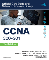 CCNA 200-301 Official Cert Guide and Network Simulator Library, Second Edition 0135371384 Book Cover