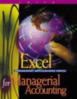 Excel Applications for Managerial Accounting 0324016247 Book Cover