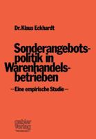 Sonderangebotspolitik in Warenhandelsbetrieben: Eine Empirische Studie 3409304118 Book Cover