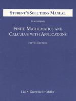 Student's Solutions Manual to Accompany Finite Mathematics and Calculus With Applications 0321016270 Book Cover