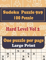 100 Sudoku Puzzle 9x9 - One puzzle per page: Sudoku Puzzle Books - Hard Level - Hours of Fun to Keep Your Brain Active & Young - Gift for Sudoku Lovers - Vol 2 B08R76YHGB Book Cover